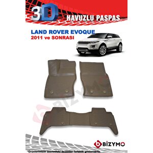Land Rover Evoque 2011+ Bej 3d Havuzlu Paspas Takımı Bizymo