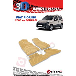 Fiat Fiorino 2008 Ve Sonrası Havuzlu Bej Paspas Bizymo