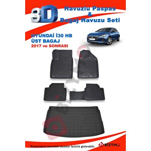 Hyundai İ30 2017 Ve Sonrası Paspas Ve Üst Bagaj Havuzu Seti