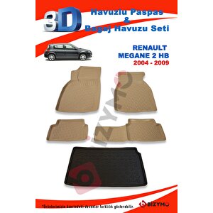 Renault Megane 2 Hb 2004-2009 Bej Paspas Ve Bagaj Havuzu Seti