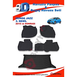 Honda Jazz 3. Nesil 2015 Ve Sonrası Paspas Ve Bagaj Havuzu Seti