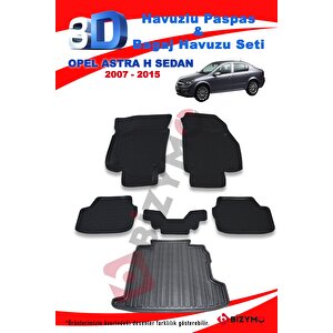 Opel Astra H Sedan 2007-2015 Havuzlu Paspas Ve Bagaj Seti Bizymo