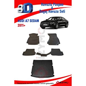 Audi A7 Sedan 2011+ Havuzlu Paspas Ve Bagaj Seti Bizymo