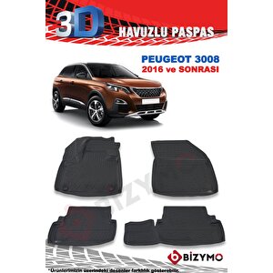 Peugeot 3008 2016 Ve Sonrası 3d Paspas Takımı Bizymo