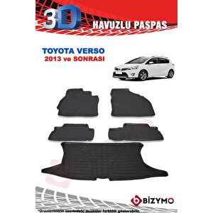 Toyota Verso 2013+ Havuzlu Paspas Ve Bagaj Seti Bizymo