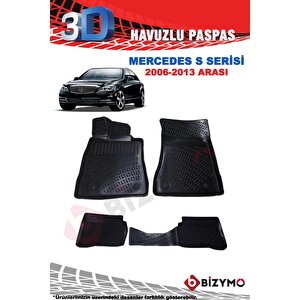 Mercedes S Serisi W221 2006-2013 3d Havuzlu Paspas Takımı Bizymo