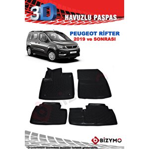 Peugeot Rifter 2019 Ve Sonrası 3d Havuzlu Paspas Takımı Bizymo