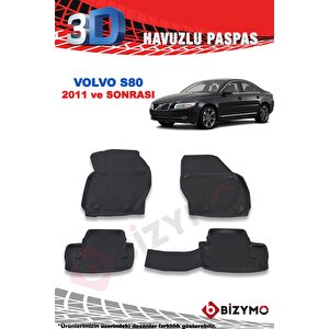 Volvo S80 2011 Ve Sonrası 3d Paspas Takımı Bizymo
