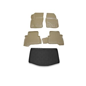 Ford C-max 2004-2010 Bej Havuzlu Paspas Ve Bagaj Seti Bizymo