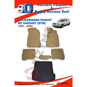 Volkswagen Passat B5 Variant Stw 1997-2005 Bej Paspas + Bagaj Havuzu