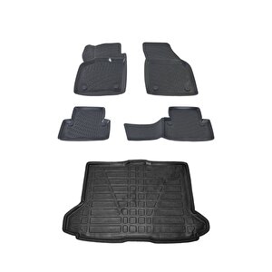 Tappetini Gomma Su Misura Per Volvo C30 (2006-2012) – Set 4 Pezzi Premium – Antiscivolo, Termoresistenti, Nero