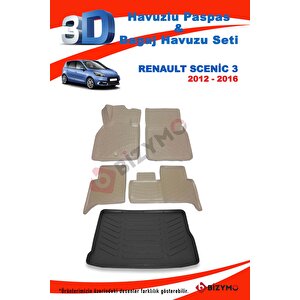 Renault Scenic 3 2012-2016 Bej Paspas Ve Bagaj Havuzu Seti