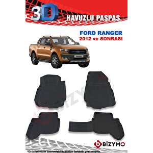 Ford Ranger 2012 Ve Sonrası 3d Paspas Takımı Bizymo