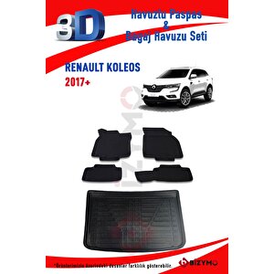 Renault Koleos 2017+ 3d Paspas Ve Bagaj Havuzu Seti Bizymo