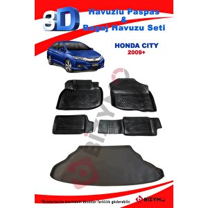 Honda City Sedan 2009+ Havuzlu Paspas Ve Bagaj Seti Bizymo