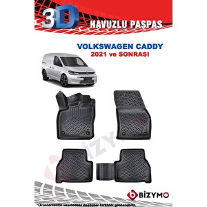 Volkswagen Yeni Caddy 2021+ 3d Havuzlu Paspas Bizymo