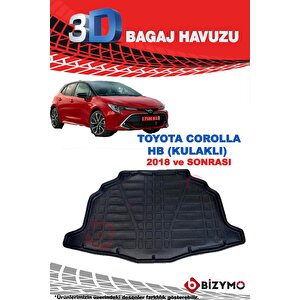 Toyota Corolla Hb 2018+ Kulaklı 3d Bagaj Havuzu Bizymo
