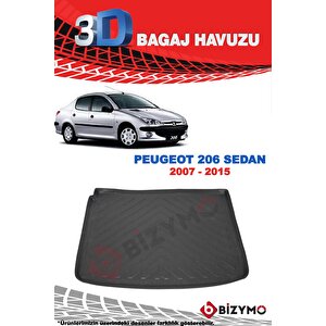 Peugeot 206 Sedan 2007-2015 3d Bagaj Havuzu Bizymo