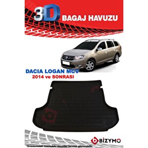 Dacia Logan Mcv 2014 Ve Sonrası 3d Bagaj Havuzu Bizymo