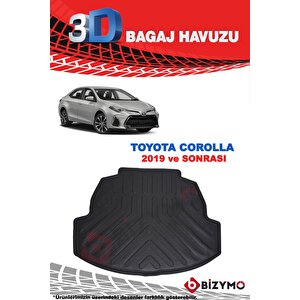 Toyota Corolla Hybrid Sedan 2019 Ve Sonrası 3d Bagaj Havuzu Bizymo