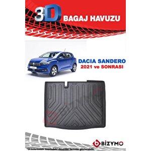 Dacia Sandero 2021 Ve Sonrası 3d Bagaj Havuzu Bizymo