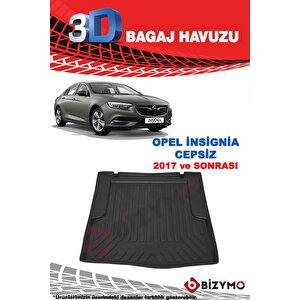 Opel İnsignia Cepsiz 2017 Ve Sonrası 3d Bagaj Havuzu Bizymo