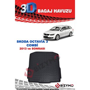 Skoda Octavia 3 Combi Stw 2013 Ve Sonrası 3d Bagaj Havuzu Bizymo