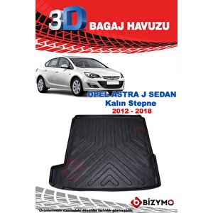 Opel Astra J Sedan Kulaklı 2012-2018 3d Bagaj Havuzu Bizymo