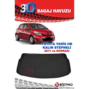 Toyota Yaris Hb Kalın Stepne 2011 Ve Sonrası 3d Bagaj Havuzu Bizymo