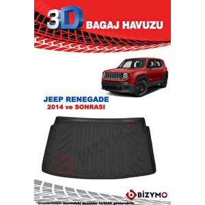 Jeep Renegade 2014 Ve Sonrası 3d Bagaj Havuzu Bizymo