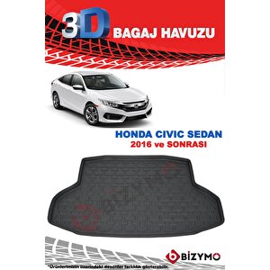 Honda Civic Sedan 2016 Ve Sonrası 3d Bagaj Havuzu Bizymo