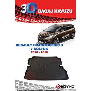Renault Grand Scenic 3 (7 Koltuk) 2010-2016 3d Bagaj Havuzu Bizymo