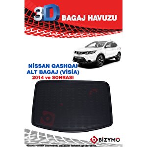 Nissan Qashqai Alt Zemin 2014 Ve Sonrası 3d Bagaj Havuzu Bizymo