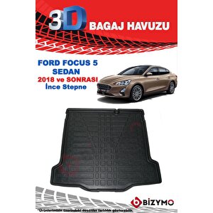 Ford Focus 5 Yeni Sedan 2018+ İnce Stepne 3d Bagaj Havuzu Bizymo