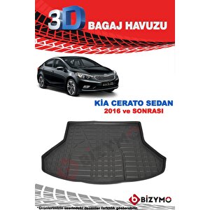Kia Cerato Sedan 2016 Ve Sonrası 3d Bagaj Havuzu Bizymo