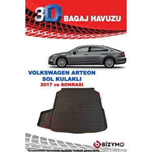 Volkswagen Arteon Sol Kulaklı 2017 Ve Sonrası 3d Bagaj Havuzu Bizymo