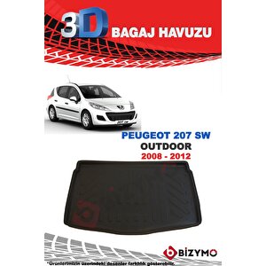 Peugeot 207 Sw Outdoor 2008-2012 3d Bagaj Havuzu Bizymo