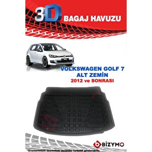 Volkswagen Golf 7 2012+ (alt Kısım) 3d Bagaj Havuzu Bizymo