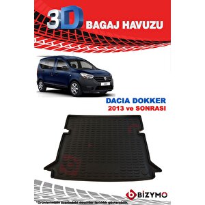 Dacia Dokker 2013 Ve Sonrası 3d Bagaj Havuzu Bizymo