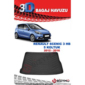 Renault Scenic 3 Hb 5 Koltuk 2012-2016 3d Bagaj Havuzu Bizymo