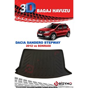 Dacia Sandero 2012 Ve Sonrası 3d Bagaj Havuzu Bizymo