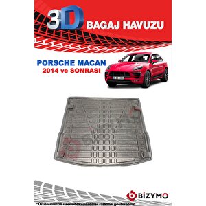 Porsche Macan 2014 Ve Sonrası 3d Bagaj Havuzu Bizymo