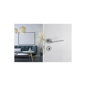 Hisar Inox Nikel Rozetli Oda Kapı Kolu 1 Takım