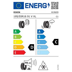 195/55 R16 Ri̇ken 91v Xl All Season M+s ( Üreti̇m Tari̇hi̇:2024 )