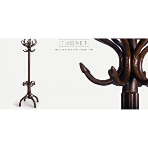 Mkd - Bask 102 / 8 Li Klasik Tarz Thonet Askı Ceviz