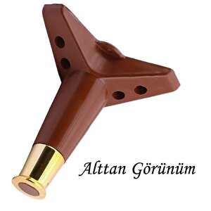 4 Adet Golden Ayak 15 Cm Kahve Altın Gold Mobilya Kanepe Sehpa Ünite Koltuk Ayağı Baza Ayak Ayakları