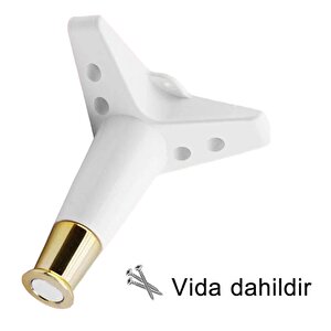 4 Adet Golden Ayak 15 Cm Beyaz Altın Gold Mobilya Kanepe Sehpa Ünite Koltuk Ayağı Baza Ayak Ayakları