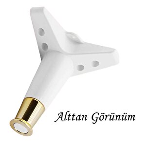 4 Adet Golden Ayak 15 Cm Beyaz Altın Gold Mobilya Kanepe Sehpa Ünite Koltuk Ayağı Baza Ayak Ayakları