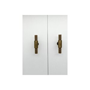 Handles Kulp Mobilya Dolap Mutfak Çekmece Kulpu 158 Mat Antik Sarı Düğme 2 Adet