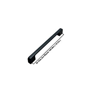 Arel Mat Siyah Tv Ünitesi Vestiyer Yatak Odası Mutfak Dolap Çekmece Kulpu 160 Mm (16 Cm) 1 Adet
